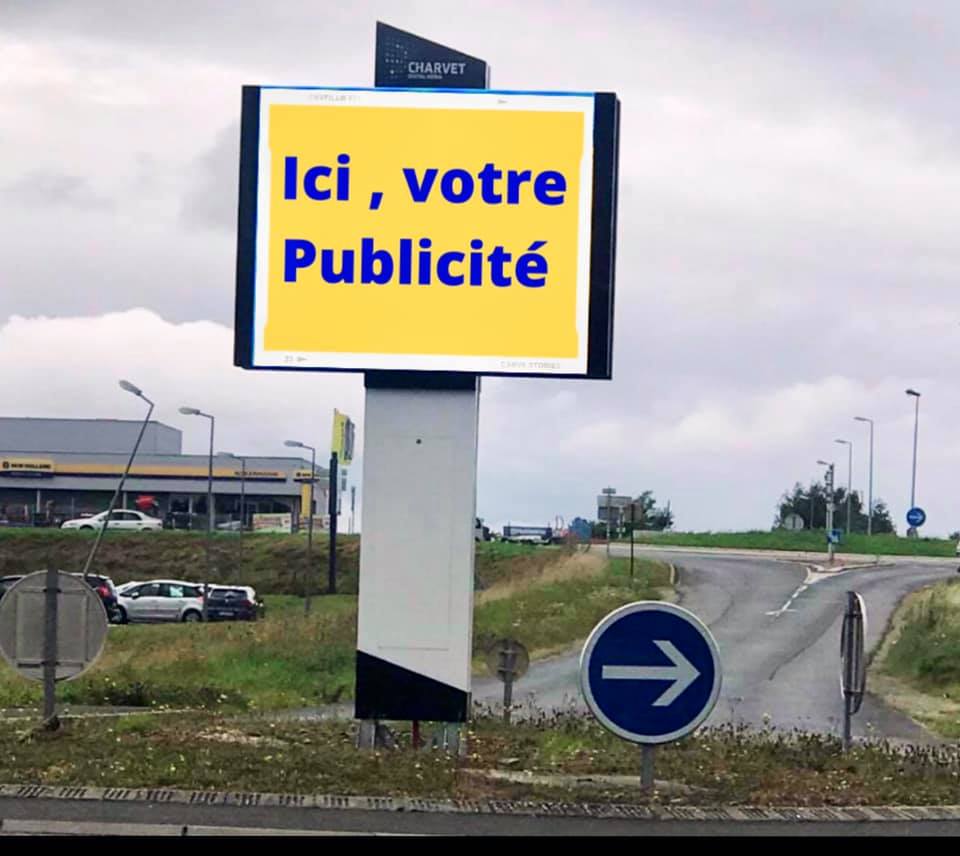 Panneau publicitaire pour les artisans commercants